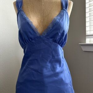 Blue Lace Trim Tanktop